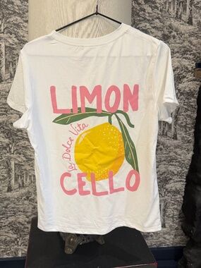 Limon Cello White T-shirt Women's Never Worn Sz M